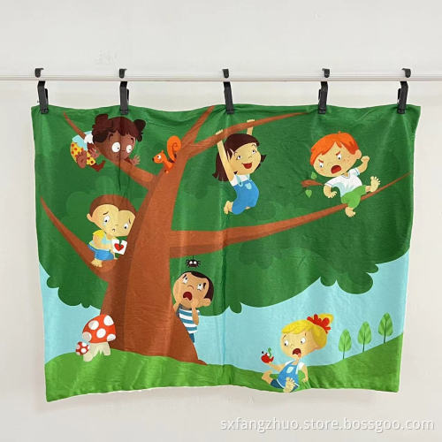 skönhetstecknad mjuk polyester sublimation baby filt